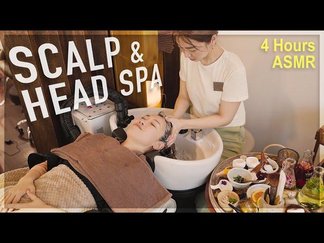 ASMR  For a good sleep, I had a Head & Scalp massage. no talking 4h compilation