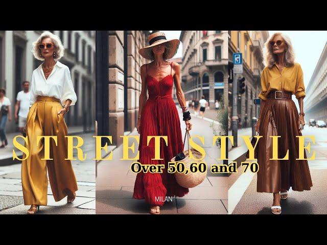 Milan Street Style Icons: Italian Elegance Over 50, 60 and 70•Timeless and Chic Outfits•Unique Style