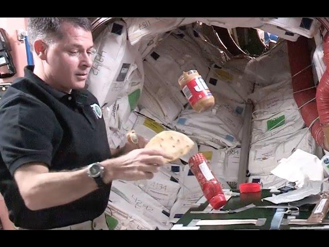 Weightless Peanut Butter And Jelly Sandwich Making In Space