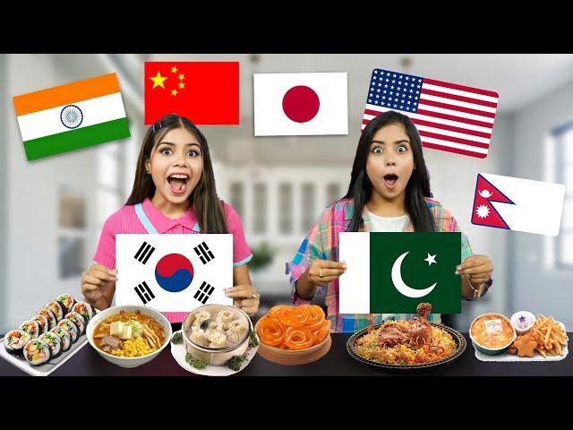 Eating Different Country Food Challenge अलग अलग देश का खाना!