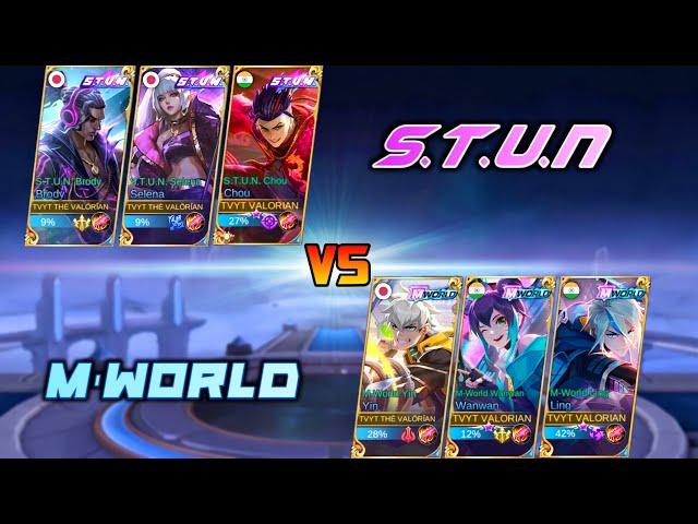 S.T.U.N VS M-WORLD 1 VS 1 FIGHT | MOBILE LEGENDS STUN VS M WORLD