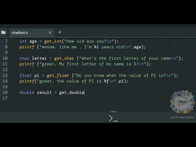 Chatbot using C programming language