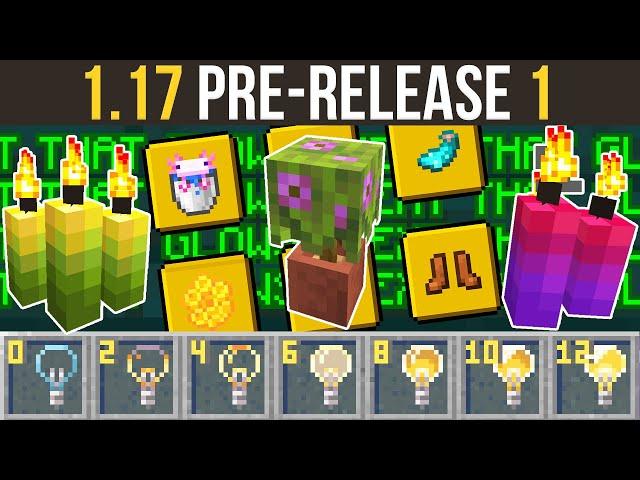 Minecraft 1.17 Pre-Release 1 Flower Pot Azaleas, New Sign Glow & Candles Return!