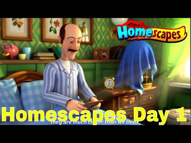 Homescapes Day 1 Complete Walkthrough