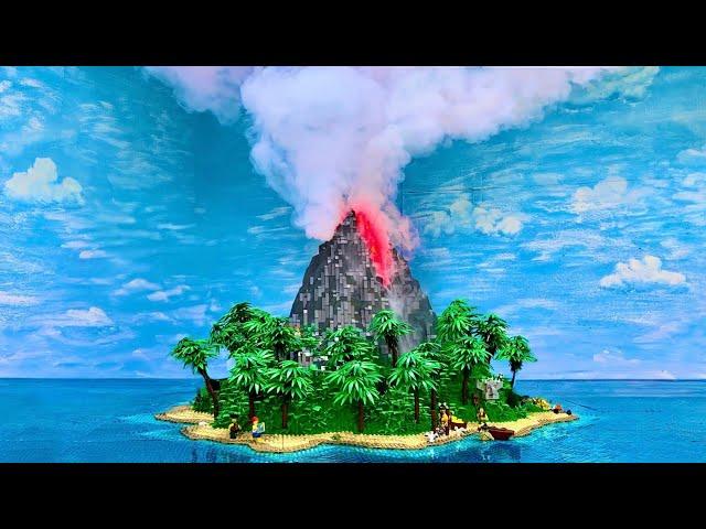 Our Craziest LEGO Project yet: LEGO Volcano Eruption