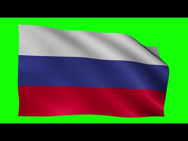 Russia Flag #3 - 4K Green Screen FREE high quality effects