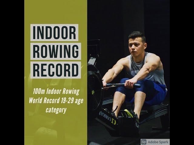 Azizjon Abdullaev Indoor Rowing World Record in 100m