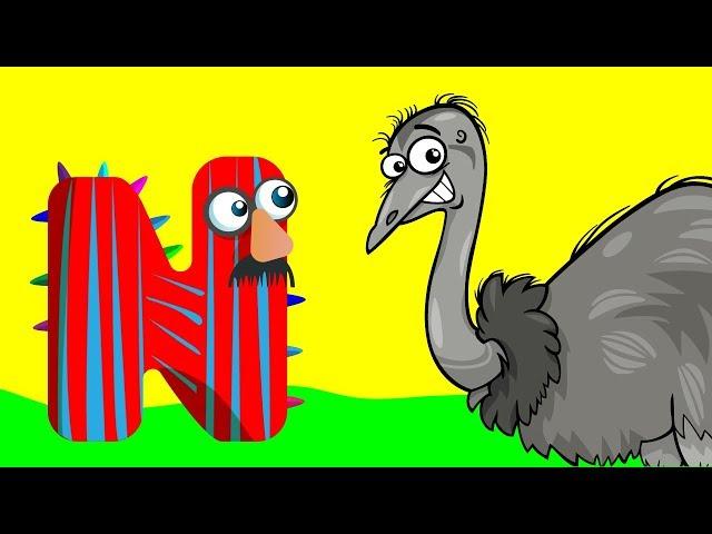 ABC Phonics with Animals | NANDU | Letter N