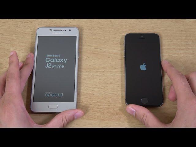 Samsung Galaxy J2 Prime vs iPhone 5S iOS 10.2 - Speed Test!