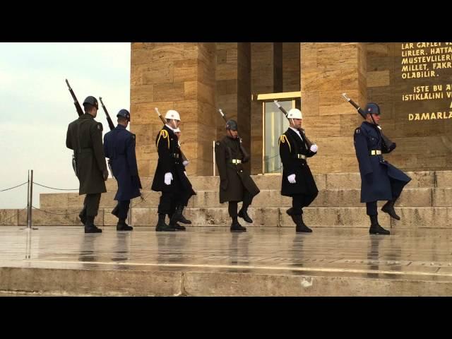 Changing of the Guard at Ataturk's Mausoleum (Ankara, Turkey)