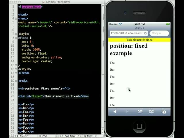 Position:fixed on Mobile Safari (iOS5 beta)