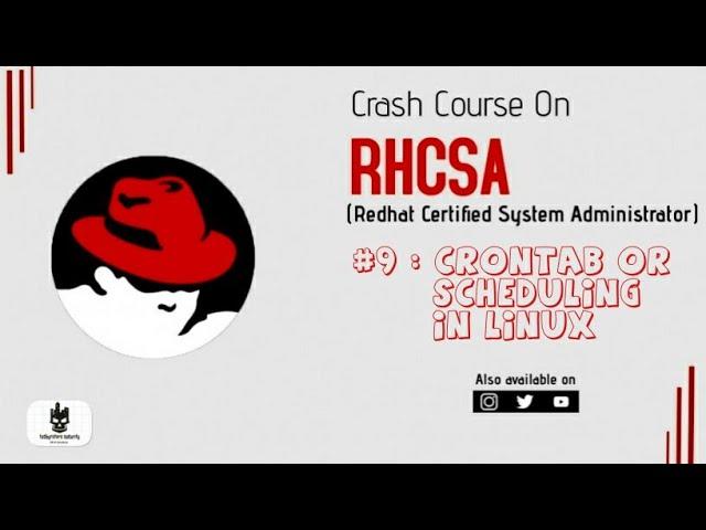 Crontab in Rhel8  | Scheduling in Linux | RHCSA Certification Exam #9 | #techyrators