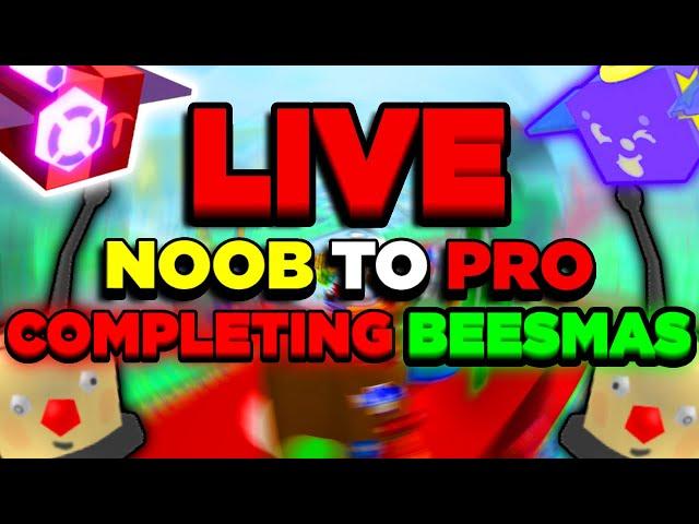 LIVE  Noob To Pro Completing BEESMAS & DOING SPROUT PARTIES, MYTHIC METEORS, STICKBUG & MORE!