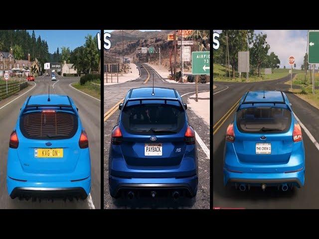 Forza Horizon 4 vs The Crew 2 vs NFS: Payback - Ford Focus RS Gameplay Comparison HD