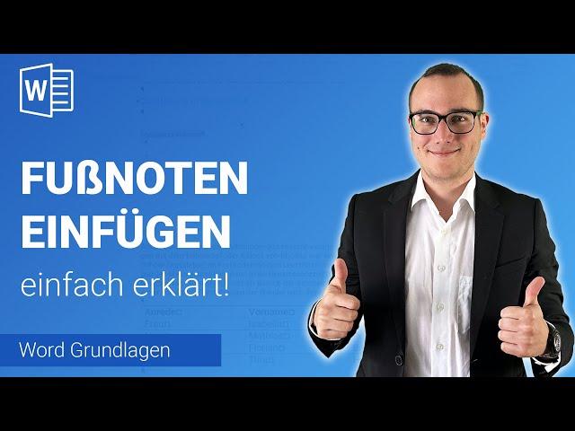 FUßNOTEN EINFÜGEN einfach erklärt | Lerne Microsoft Word 