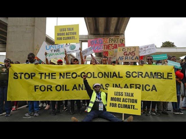 Activists demonstrate against Africa Climate Summit in Nairobi