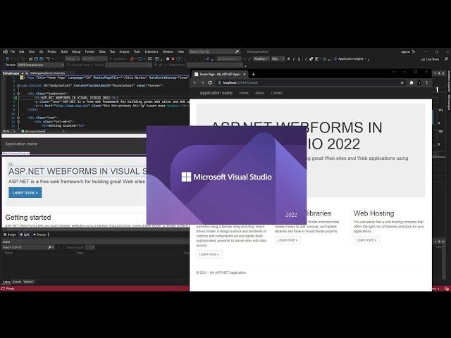 WebForms in Visual Studio 2022 (ASP.NET WebForms Getting Started)