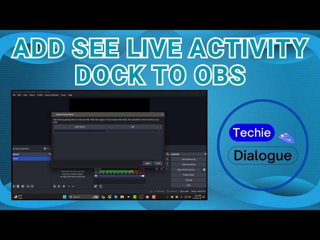 How to Add See Live Activity Dock to OBS