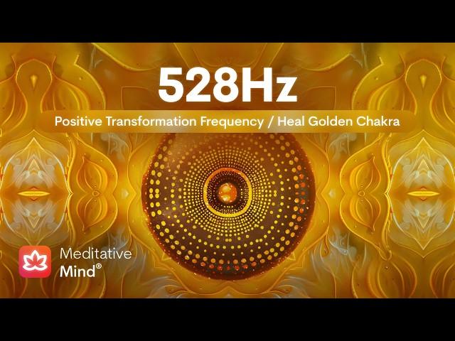 528Hz | Heal GOLDEN Chakra 🟡 | Bring Positive Transformation | Ambient Awakening Hang Drum Music