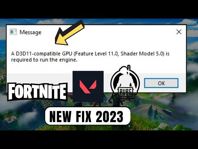 FIX - A D3D11-compatible GPU (Feature Level 11.0, Shader Model 5.0) is required to run the engine