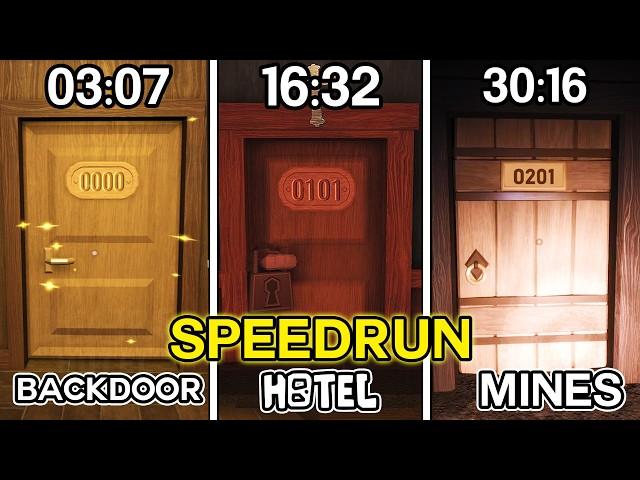 I FOUND 201 DOOR ! │ DOORS FLOOR 2 BACKDOOR + HOTEL +THE MINES WORLD RECORD SPEEDRUN *39:40* │ROBLOX