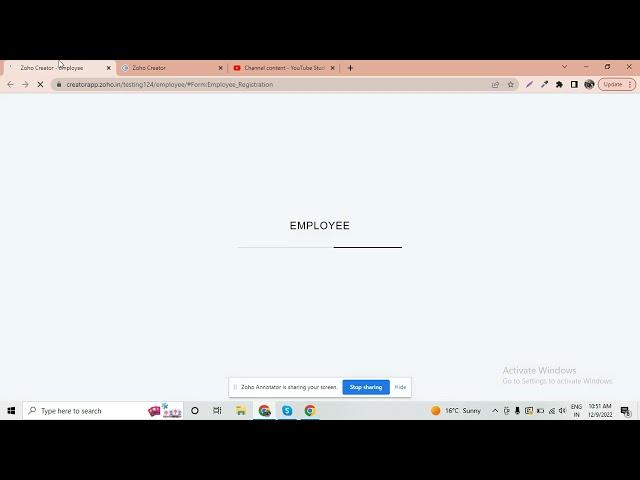 Create mobile application using zoho creator, zoho creator basic video in english