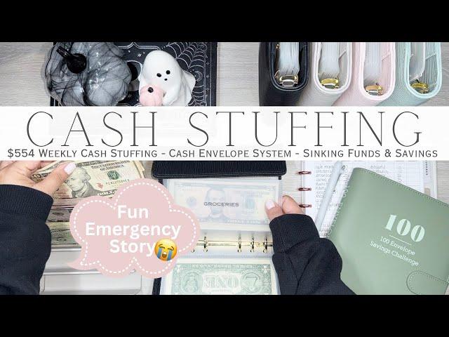 Cash Stuffing $554 | Weekly Cash Stuffing | Cash Envelope System | Sinking Funds & Savings