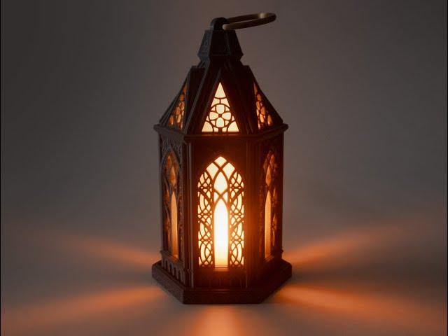 3D printed Halloween Gothic Lantern