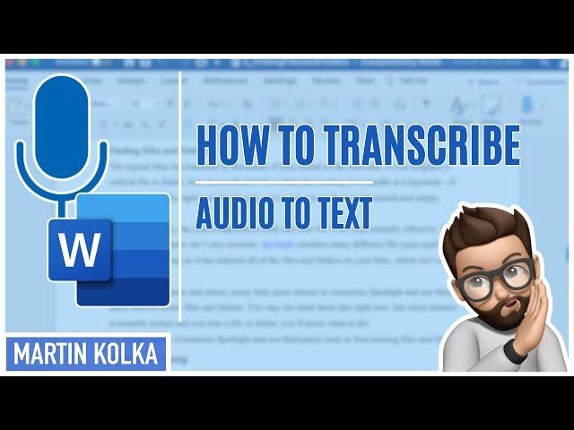 How to Use Transcribe in Word