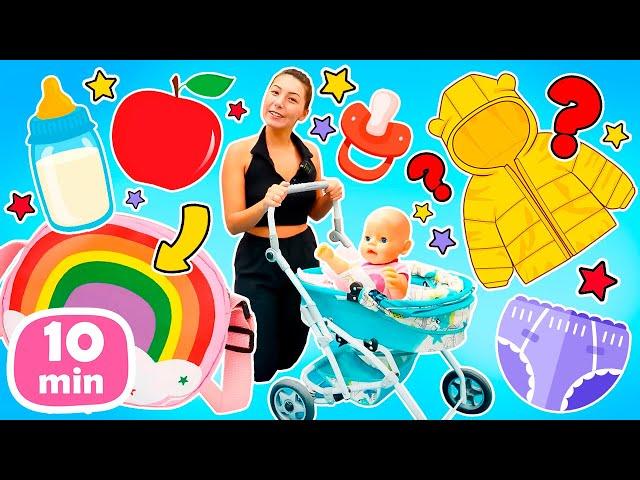 Baby Born und Melis Kompilation - Puppen Videos für Kinder. 4 Folgen am Stück