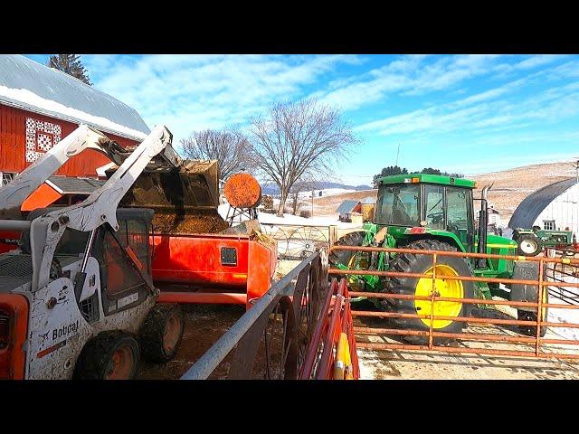 Hauling Out A Winters Worth Of Manure! Dairy Farming In Wisconsin!