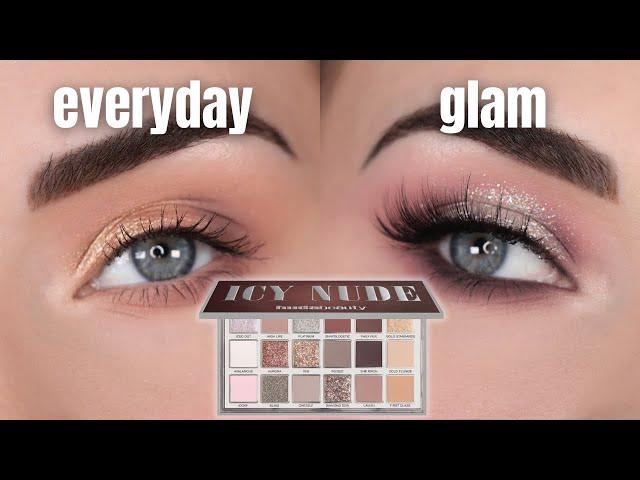 2 Looks 1 Palette | Huda Beauty Icy Nude