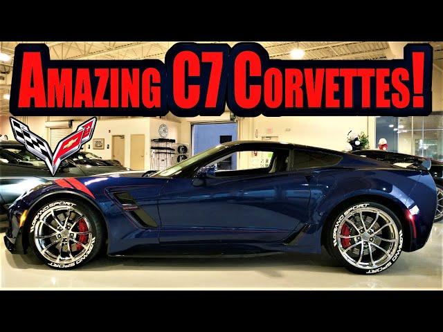 AMAZING C7's at Corvette World plus a RARE C5 Z06 & C7 and SIX C8's!