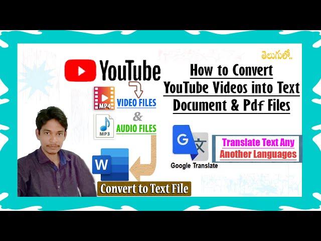 How to Convert YouTube Videos to Text & Translate Another Language Use Free Online tool