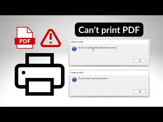 How to fix error when printing a pdf file in adobe acrobat