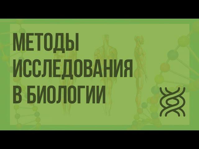 Методы исследования в биологии. Видеоурок по биологии 10 класс