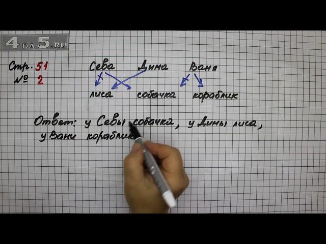 Страница 51 Задание 2 – Математика 2 класс Моро М.И. – Учебник Часть 1