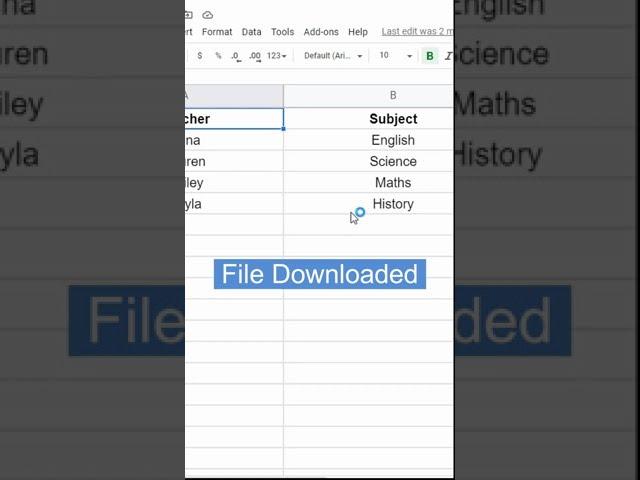 Convert Google Sheets to Excel