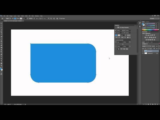 Photoshop Tutorial: CC New Rectangle Corner Radius Options -HD-