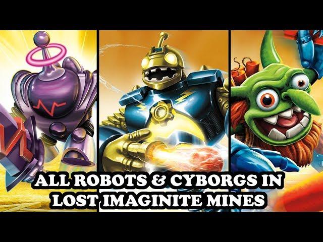 Skylanders Imaginators - All Robots & Cyborgs in Lost Imaginite Mines Level GAMEPLAY