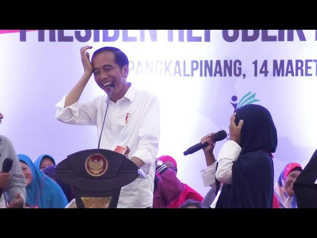 Presiden Jokowi Tersipu Melihat Ulah KPM PKH di Pangkalpinang