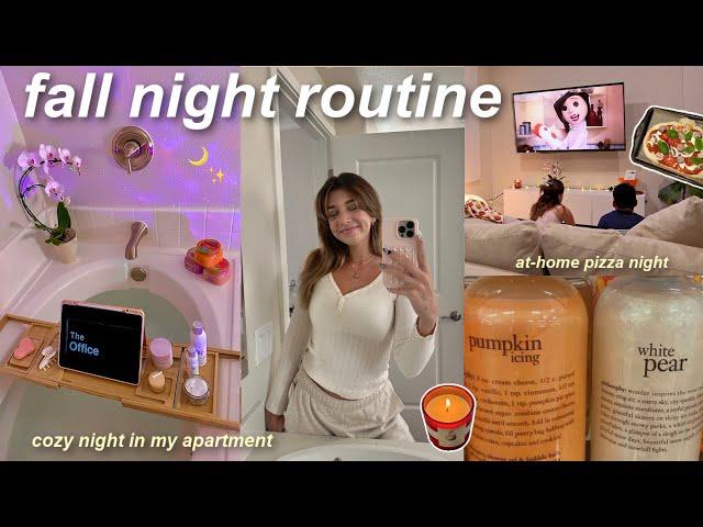 FALL NIGHT ROUTINE (aesthetic & relaxing night-in at my apartment)