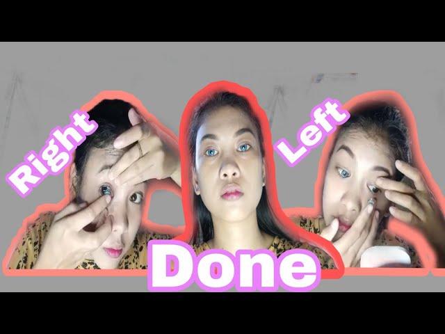 Grabe!!  First Time Magtry Ng Contact Lens | Blue Eyes | Rizza Gotoman