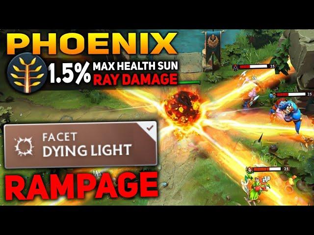 Hard Carry Phoenix Radiance First Item  25 Kills Rampage | Dota 2 Gameplay