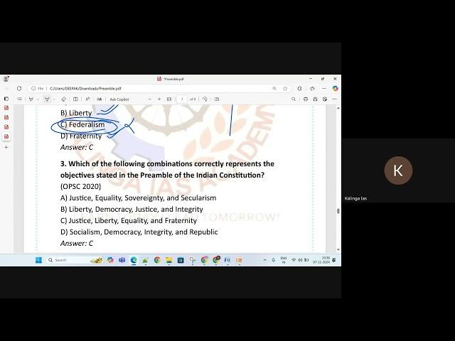 OCS 2023 PYQ DISCUSSION FOR OPSC PRELIM 2024 l PART 1 I TEST LINK GIVEN