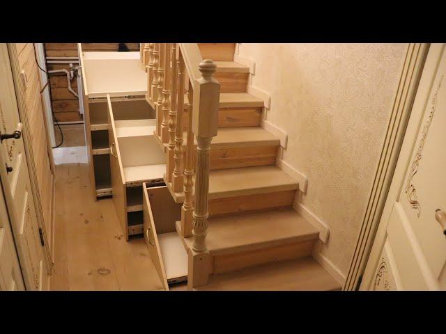 ШКАФ ПОД ЛЕСТНИЦЕЙ СВОИМИ РУКАМИ (ВЫДВИЖНЫЕ ЯЩИКИ) DIY Wardrobe under the stairs with your own hands