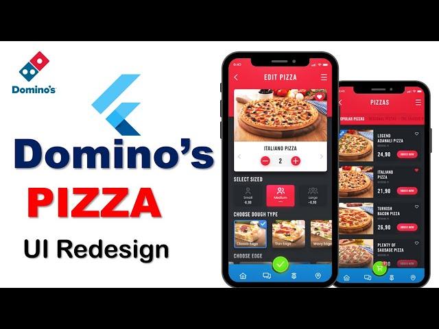 Domino's Pizza Ordering App - Flutter UI -Speed Code | Apps from Scratch