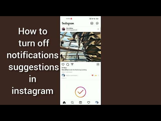 How To Turn Off Notification Suggestions On Instagram