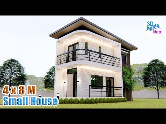 (4x8 Meters) Small House | Two Storey Tiny House Design | 2 Bedroom | House Design Ideas