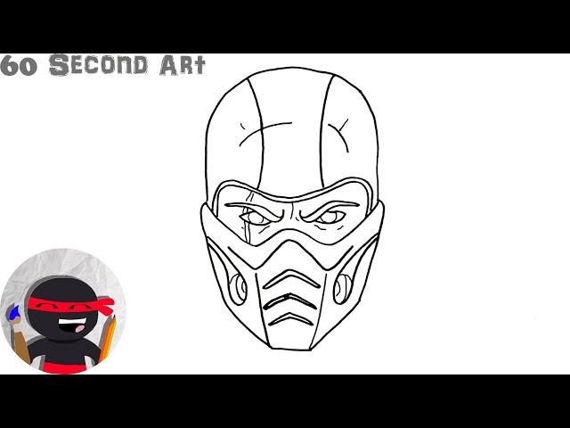 How To Draw Scorpion 2 | Mortal Kombat